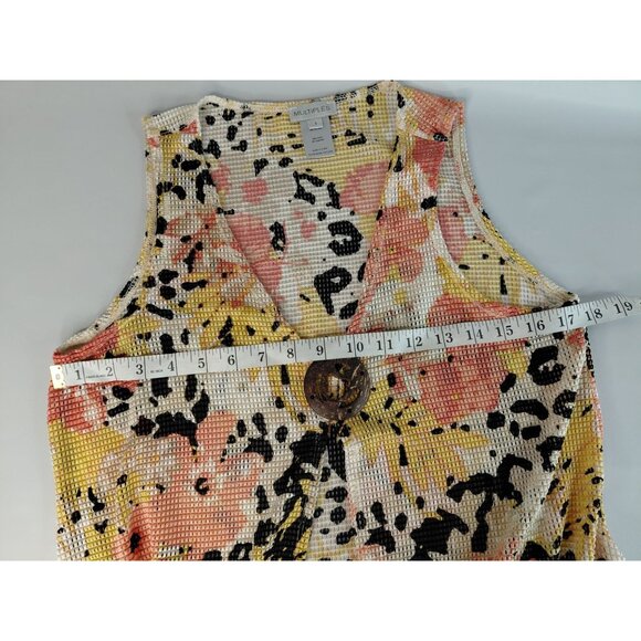Multiples Womens Sleeveless Button-Front Vest Jacket Size S - Picture 5 of 9